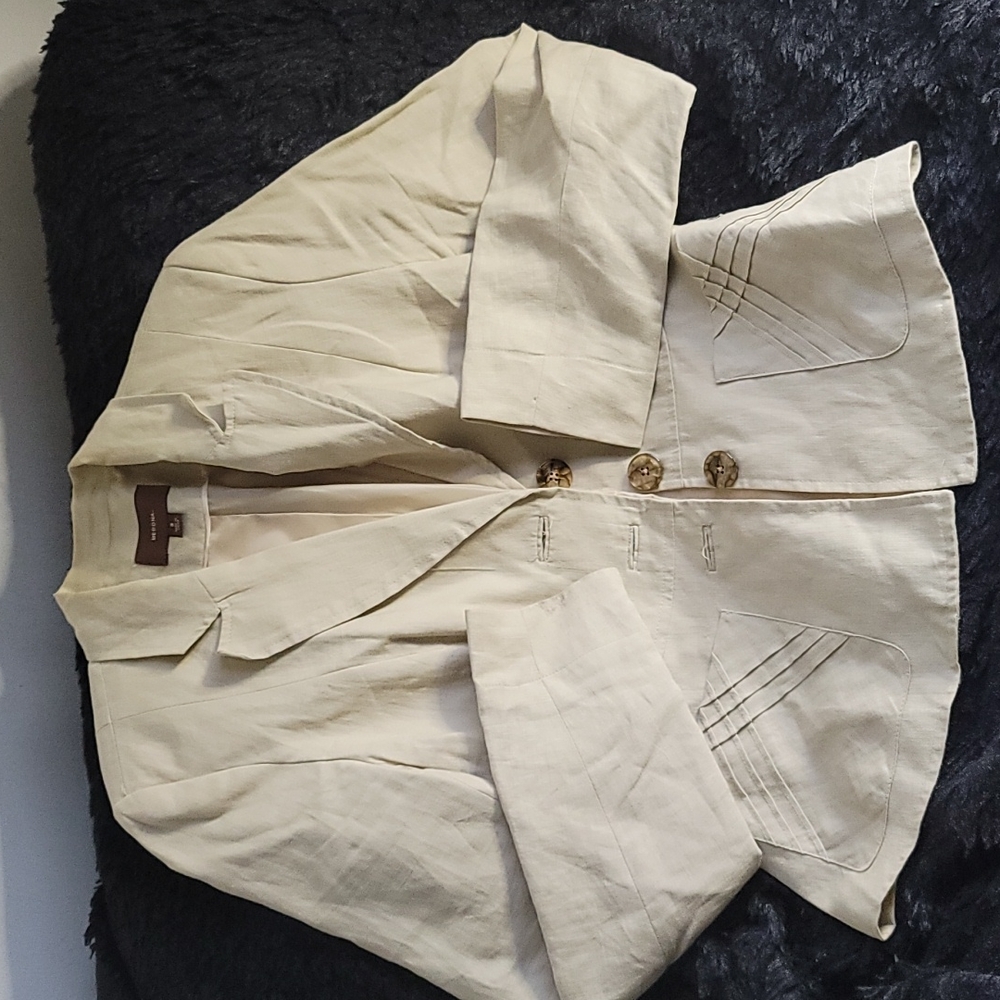 Linen safari blazer size 8